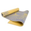 CAP Yoga Reversible Yoga Mat (5mm) with Carry Strap, Dahlia/Ginkgo